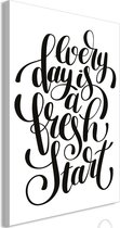 Schilderij - Every Day Is a Fresh Start (1 Part) Vertical.