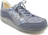 Finn Comfort OTARU blauwe veterschoen met print dames