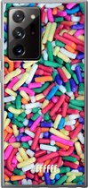 6F hoesje - geschikt voor Samsung Galaxy Note 20 Ultra -  Transparant TPU Case - Sprinkles #ffffff