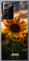 6F hoesje - geschikt voor Samsung Galaxy Note 20 Ultra -  Transparant TPU Case - Sunset Sunflower #ffffff