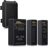 kwmobile kabeltester met PoE testfunctie - Netwerkkabel tester voor RJ45, RJ11, RJ12, ISDN en LAN-ethernetkabels - Incl. remote unite - 2 scanmodi