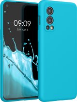 kwmobile telefoonhoesje voor OnePlus Nord 2 5G - Hoesje met siliconen coating - Smartphone case in ijsblauw