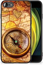 Foto hoesje Geschikt voor iPhone 7/8/SE 2020/2022 Telefoonhoesje met Zwarte rand Kompas