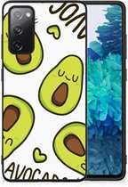 Backcase TPU Siliconen Hoesje Geschikt voor Samsung Galaxy S20 FE GSM Hoesje met Zwarte rand Avocado Singing