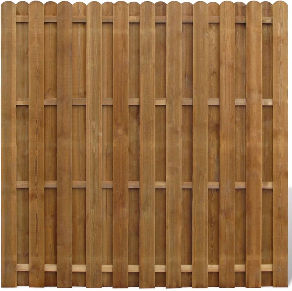 Decoways - Schuttingpaneel verspringend 180x180 cm grenenhout