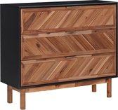 Decoways - Dressoir 90x33,5x80 cm massief acaciahout en MDF