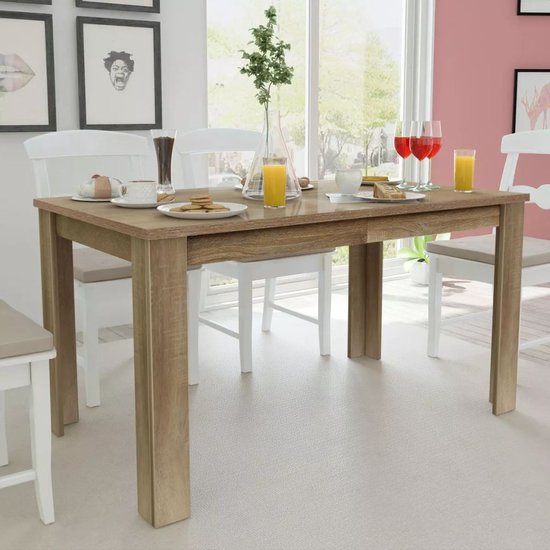 Eettafel Milaan - Grijs Eiken - Zwart - X Poot - Kruispoot - 90 x 160
