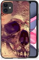 GSM Hoesje Geschikt voor iPhone 11 Silicone Back Case met Zwarte rand Skullhead