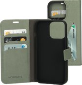 Mobiparts  Apple iPhone 13 Pro Stone Groen - Boekhoesje - Contactloos betalen - Magneetsluiting - Bookcase