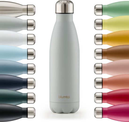 Blumtal Thermosfles - Met dubbele wand - Thermosbeker Koffie, Thee en Koele dranken - Travel Mug - 500ml - Ultimate Grey - Grijs
