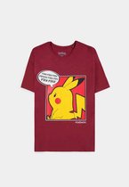 Pokémon Heren Tshirt -M- Pika Pika Rood