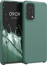 kwmobile telefoonhoesje geschikt voor Oppo Find X3 Lite - Hoesje met siliconen coating - Smartphone case in dennengroen