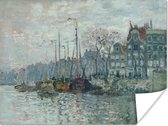 Poster Zaandam the dike - Schilderij van Claude Monet - 80x60 cm