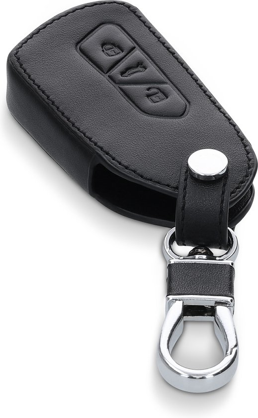 kwmobile autosleutel hoesje compatibel met Hyundai Kia 3-knops autosleutel Keyless Go hoes - Autosleutel behuizing - Sleuteletui in hoogglans Blauw