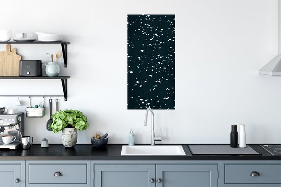 Stickers muraux - Film autocollant - Points - Zwart - Wit - 40x80 cm - Film adhésif - Stickers muraux Chambre d'enfant - Papier peint autocollant