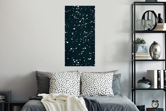 Stickers muraux - Film autocollant - Points - Zwart - Wit - 40x80 cm - Film adhésif - Stickers muraux Chambre d'enfant - Papier peint autocollant