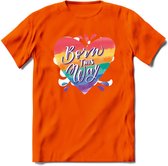 Born This Way | Pride T-Shirt | Grappig LHBTIQ+ / LGBTQ / Gay / Homo / Lesbi Cadeau Shirt | Dames - Heren - Unisex | Tshirt Kleding Kado | - Oranje - XL