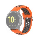 Voor Galaxy Watch Active2 / Active 20 mm sluiting Twee kleuren sport polsband horlogeband (oranje + grijs)