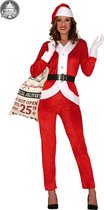 Guirma - Kerst & Oud & Nieuw Kostuum - Keurige Kerstvrouw Koude Winters Kostuum - Rood - Maat 42-44 - Kerst - Verkleedkleding