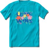 Love Wins | Pride T-Shirt | Grappig LHBTIQ+ / LGBTQ / Gay / Homo / Lesbi Cadeau Shirt | Dames - Heren - Unisex | Tshirt Kleding Kado | - Blauw - XL