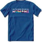 All The Same | Pride T-Shirt | Grappig LHBTIQ+ / LGBTQ / Gay / Homo / Lesbi Cadeau Shirt | Dames - Heren - Unisex | Tshirt Kleding Kado | - Donker Blauw - XXL