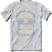 70 Jaar Legendarisch Gerijpt T-Shirt | Royal Blue - Ivoor | Grappig Verjaardag en Feest Cadeau Shirt | Dames - Heren - Unisex | Tshirt Kleding Kado | - Licht Grijs - Gemaleerd - M
