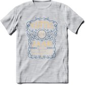 50 Jaar Legendarisch Gerijpt T-Shirt | Royal Blue - Ivoor | Grappig Verjaardag en Feest Cadeau Shirt | Dames - Heren - Unisex | Tshirt Kleding Kado | - Licht Grijs - Gemaleerd - XL