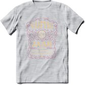 50 Jaar Legendarisch Gerijpt T-Shirt | Oud Roze - Ivoor | Grappig Verjaardag en Feest Cadeau Shirt | Dames - Heren - Unisex | Tshirt Kleding Kado | - Licht Grijs - Gemaleerd - XL