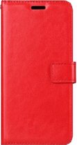 LuxeBass Hoesje geschikt voor Oppo Reno 2Z - Bookcase Rood - portemonnee hoesje - telefoonhoes - gsm hoes - telefoonhoesjes