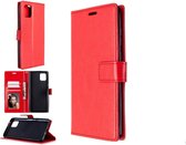 LuxeBass Hoesje geschikt voor Oppo A52 / A72 / A92 hoesje book case Rood - telefoonhoes - gsm hoes - telefoonhoesjes