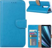 LuxeBass Hoesje geschikt voor Sony Xperia 1 - Bookcase Turquoise - portemonnee hoesje - telefoonhoes - gsm hoes - telefoonhoesjes
