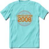 2008 Limited Edition Ring T-Shirt | Zilver - Goud | Grappig Verjaardag en Feest Cadeau Shirt | Dames - Heren - Unisex | Tshirt Kleding Kado | - Licht Blauw - S