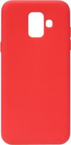 ADEL Siliconen Back Cover Softcase Hoesje voor Samsung Galaxy A6 (2018) - Rood
