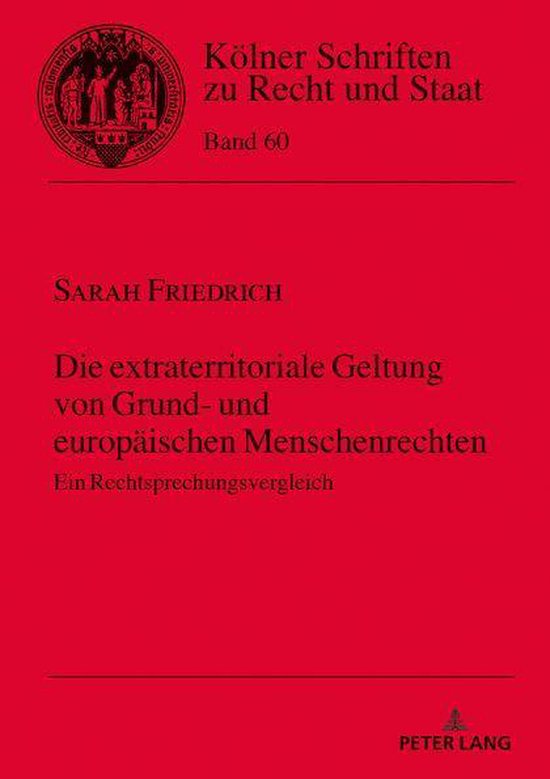 Koelner Schriften zu Recht und Staat 60 - Die extraterritori ... - cover