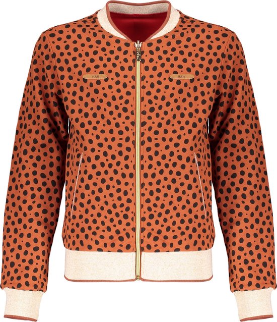 NoBell zomerjas Donna reversibel sweat bomber with aop cheeta cognac bol