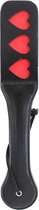 ToySecrets - Zwarte Leren Paddle - HEARTS