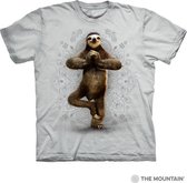 The Mountain Adult Unisex T-Shirt - Namaste Sloth - Gray