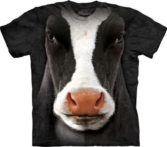 T-shirt Black Cow Face 3XL