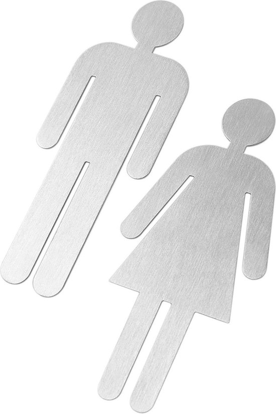 WC-borden dames en heren - zelfklevend - mannelijk en vrouwelijk