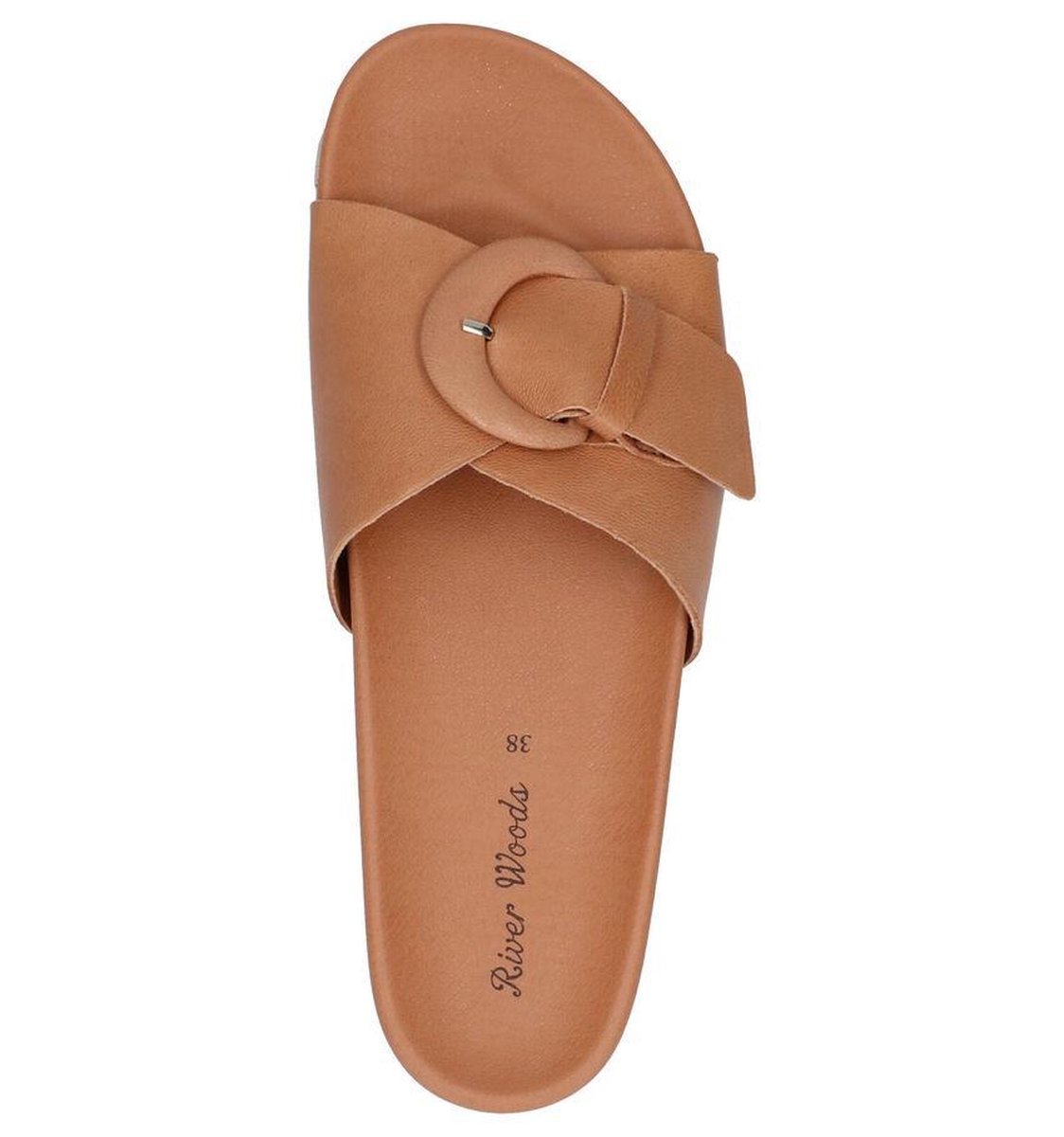 River Woods Cognac Slippers Dames 41 bol