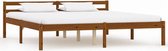 vidaXL - Bedframe massief grenenhout - honingbruin - 180x200 cm