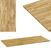 Tafelblad rechthoekig 23 mm 140x60 cm massief eikenhout