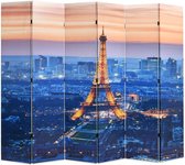 Kamerscherm inklapbaar Parijs bij nacht 228x170 cm