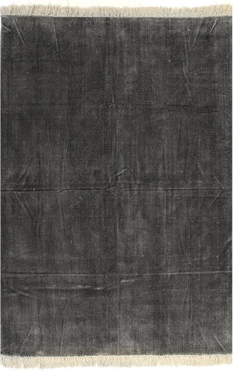TT Home Designvloerkleed geweven vloerkleed Kelim handgeweven 100% katoen modern gemêleerd groen, Maat:80x150 cm