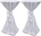Statafelhoes met strik 80cm Wit (2 stuks)