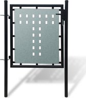 Tuinpoort enkele deur zwart 100 x 150 cm