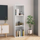 Boekenkast/tv-meubel 36x30x114 cm spaanplaat wit
