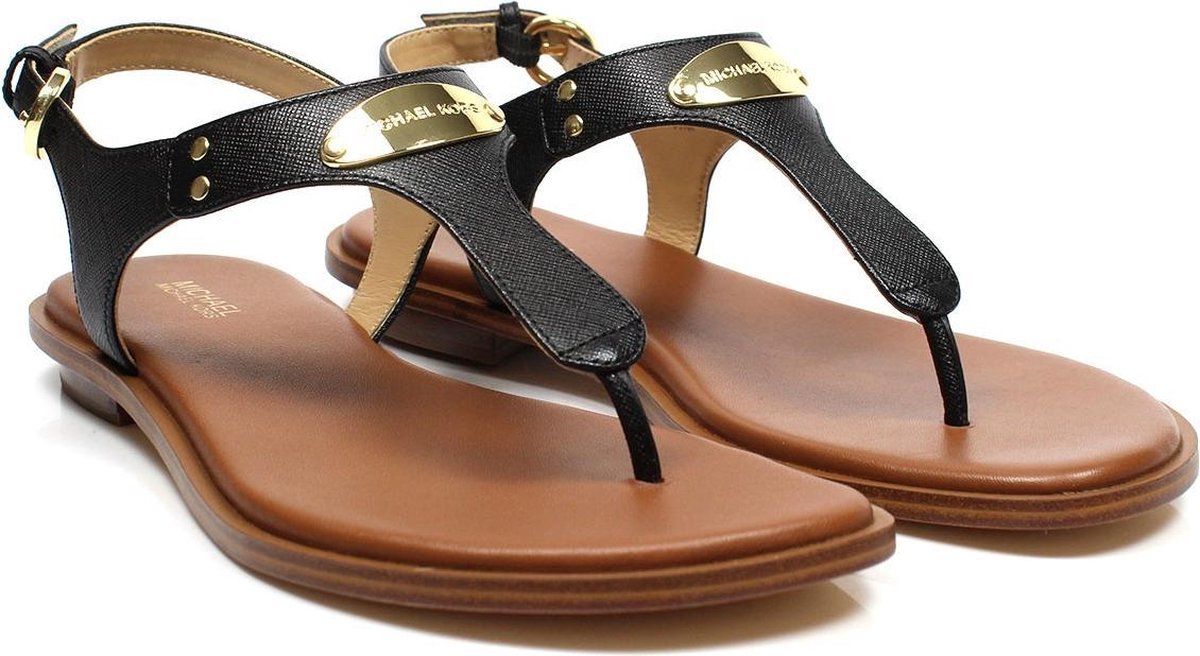 Michael Kors MK Plate Thong Dames Sandalen - Zwart - Maat 36 | bol.com