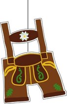 Oktoberfest - Lederhosen Oktoberfest hangdecoratie 27 cm - feestartikelen en versiering