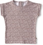 Little Label - t-shirt korte mouw baby meisjes - copper leopard-86 / 12-18M - maat: 86 - bio-katoen